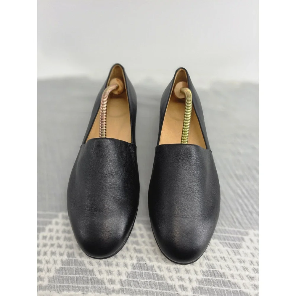 Dansko Fawna Black Leather Slip On Loafers Flats Women Size 40 EU 9.5-10 US